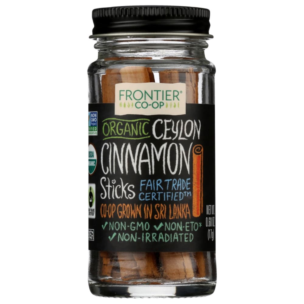 FRONTIER HERB: Organic Ceylon Cinnamon Sticks Fare Trade Certified 0.6 OZ (Pack of 4) - FRONTIER HERB