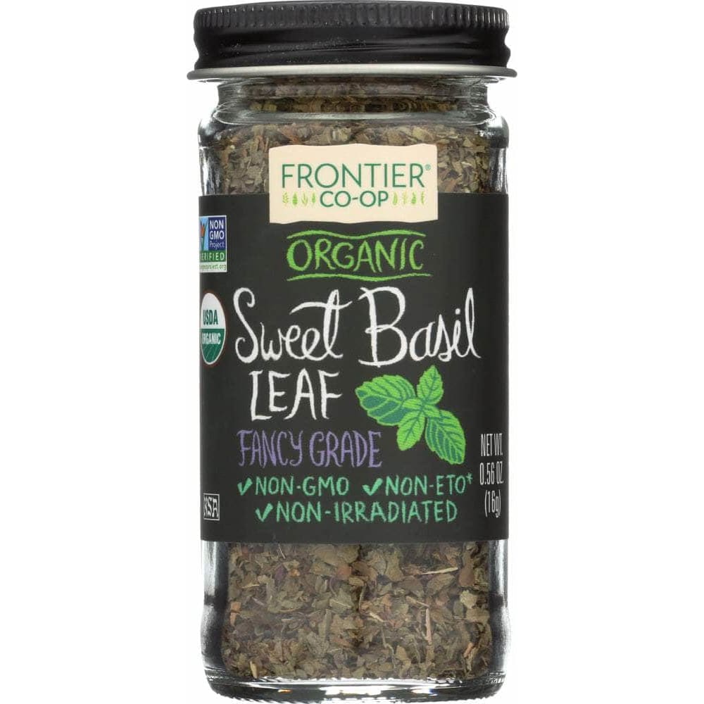 Frontier Co-Op Frontier Herb Organic Sweet Basil Bottle, 0.56 oz