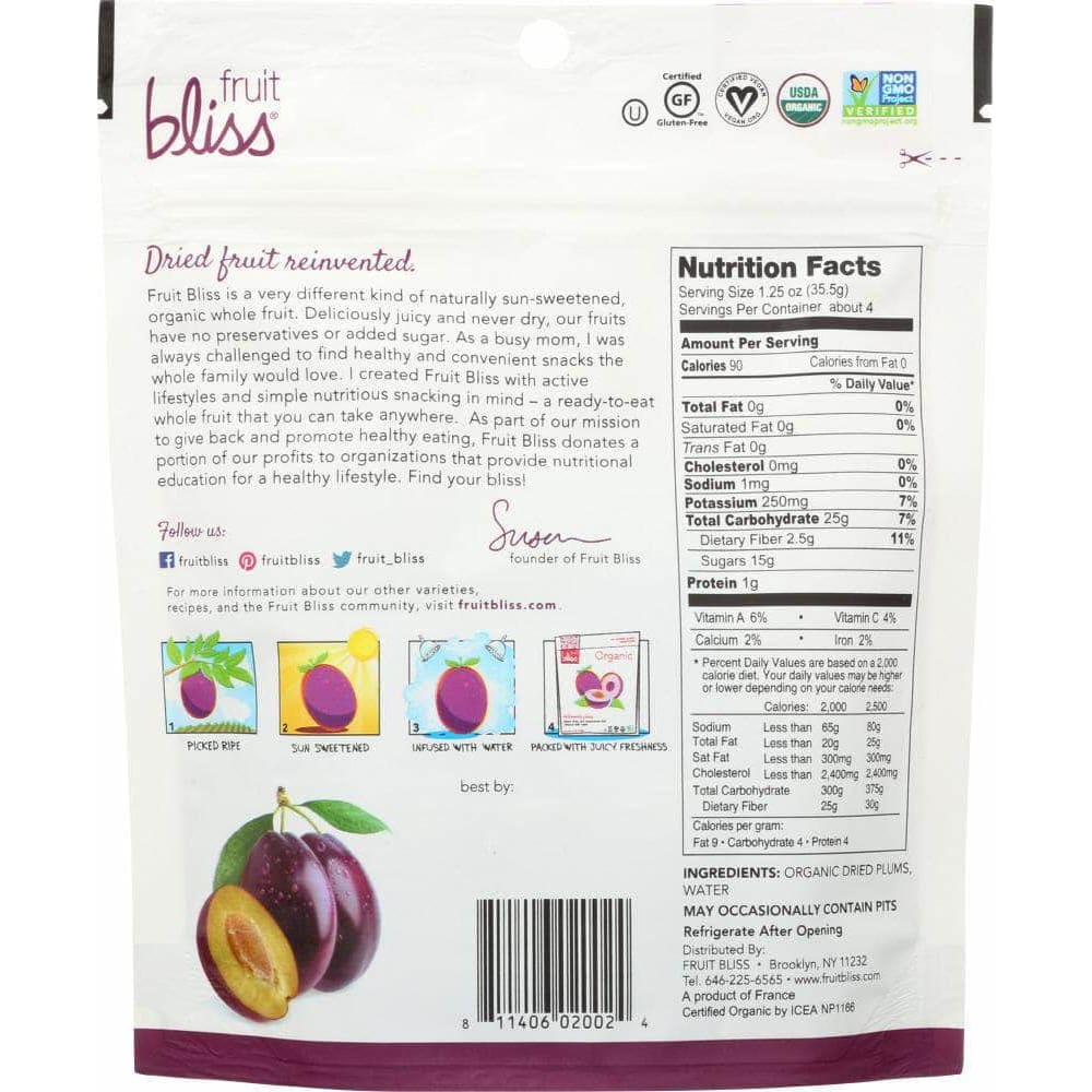 Fruit Bliss Fruit Bliss Organic French Agen Plums, 5 oz