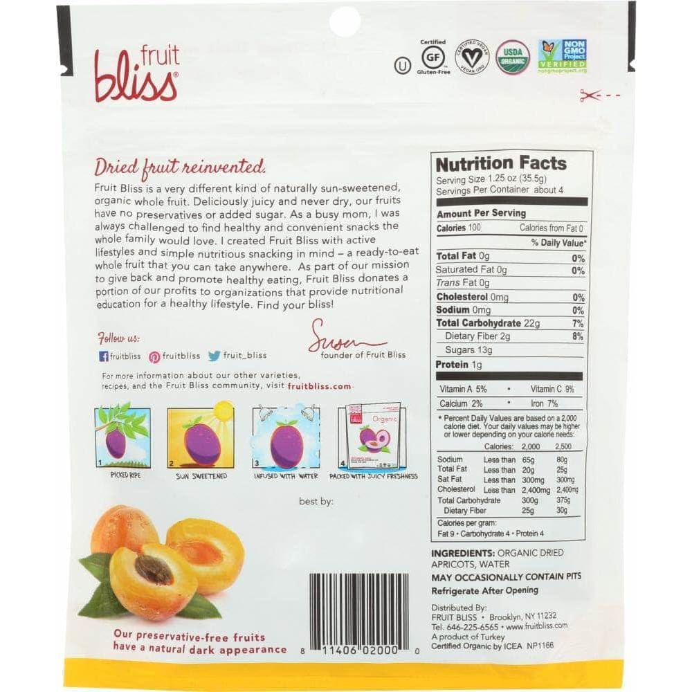 Fruit Bliss Fruit Bliss Organic Turkish Apricots, 5 oz