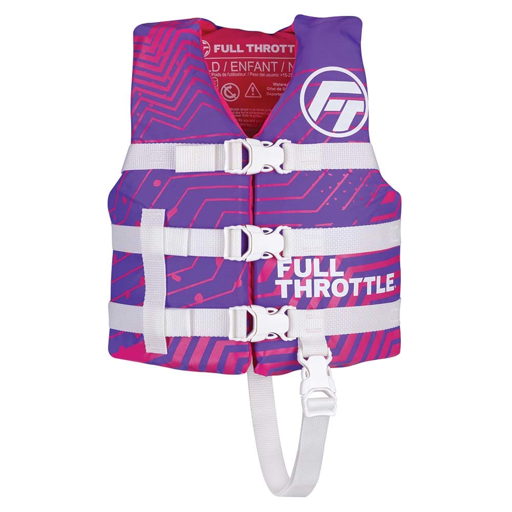 Full Throttle Child Nylon Life Jacket - Purple - Watersports | Life Vests,Marine Safety | Personal Flotation Devices - Full Throttle