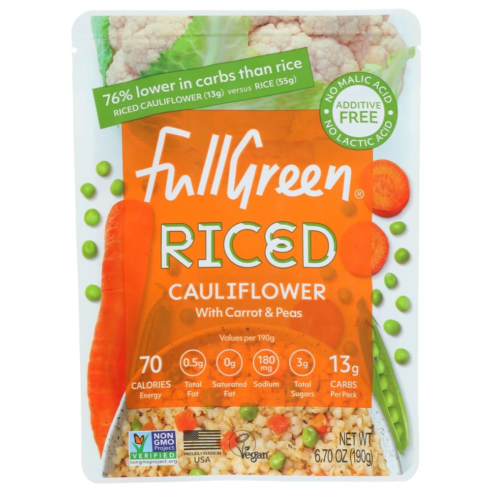 FULLGREEN: Riced Cauliflower Pea Carrot 6.7 oz - Grocery > Pantry > Rice - FULLGREEN