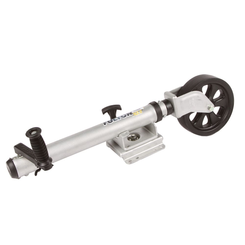 Fulton XLT 1500 lbs. Swing Away Bolt-On Jack w/ 12 Travel & 8 Poly Wheel - Sharkskin Finish - Trailering | Jacks & Dollies - Fulton