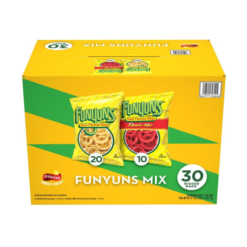 Funyuns Onion Flavored Rings Variety Pack (1.25 oz. 30 pk.) - Limited Time Snacks - Funyuns