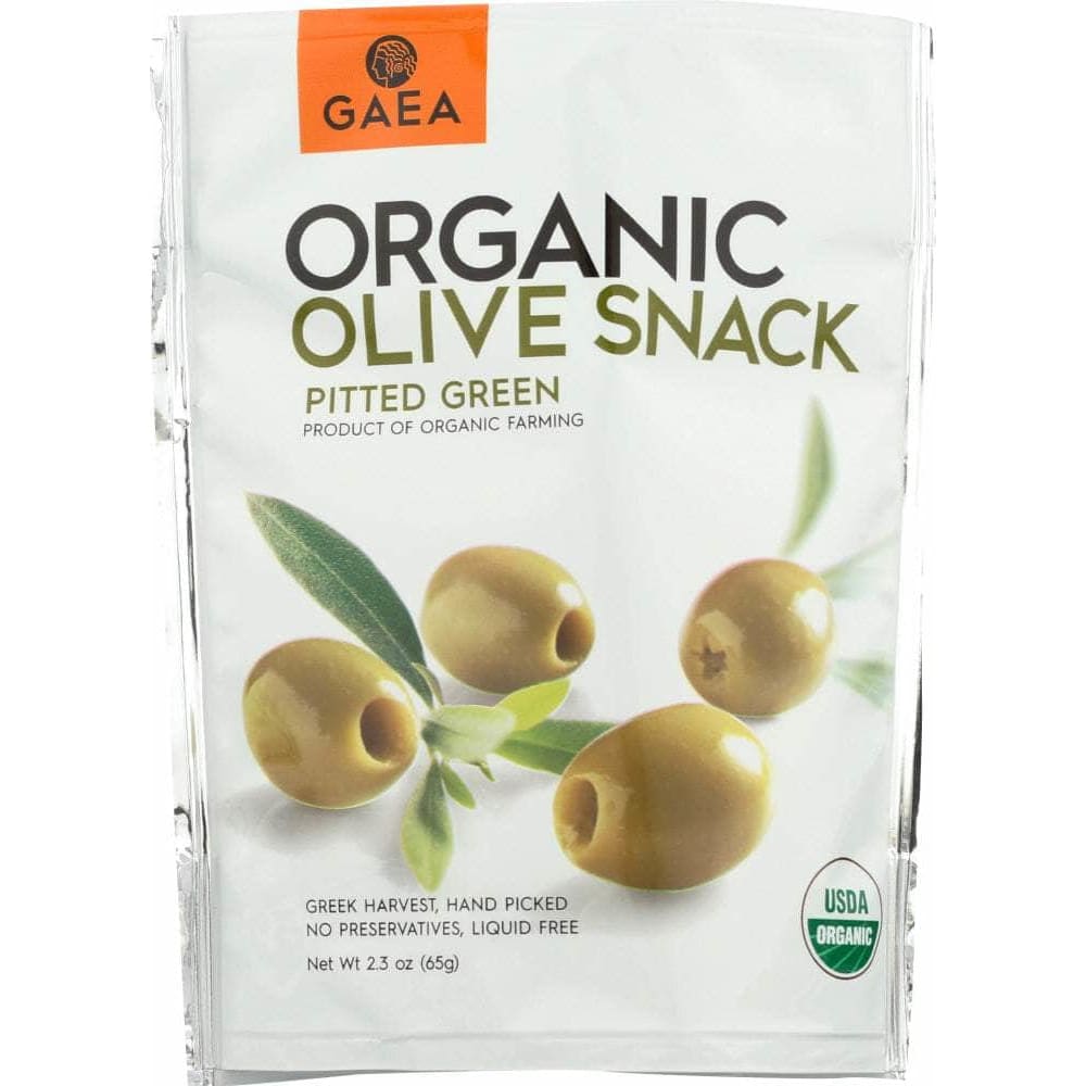 Gaea Gaea North America Olives Green Snack Pack Organic, 2.3 oz