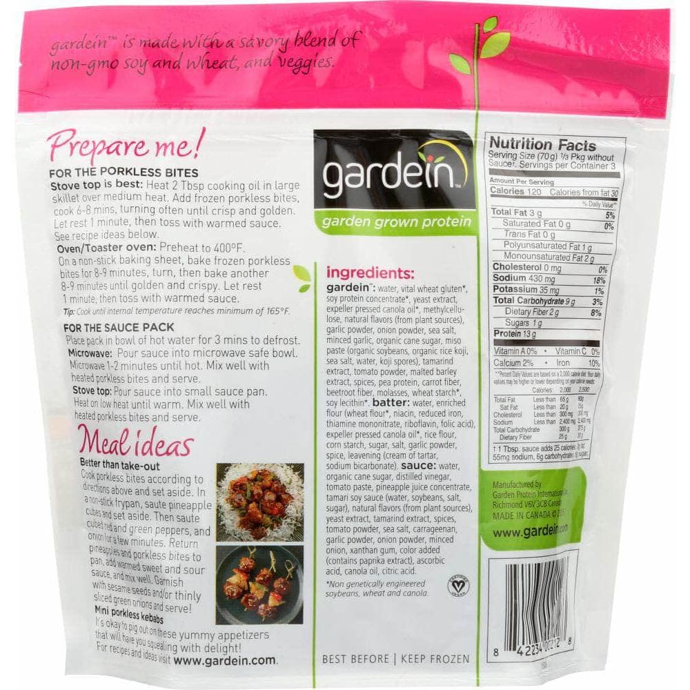 Gardein Gardein Sweet And Sour Porkless Bites 10.5 Oz