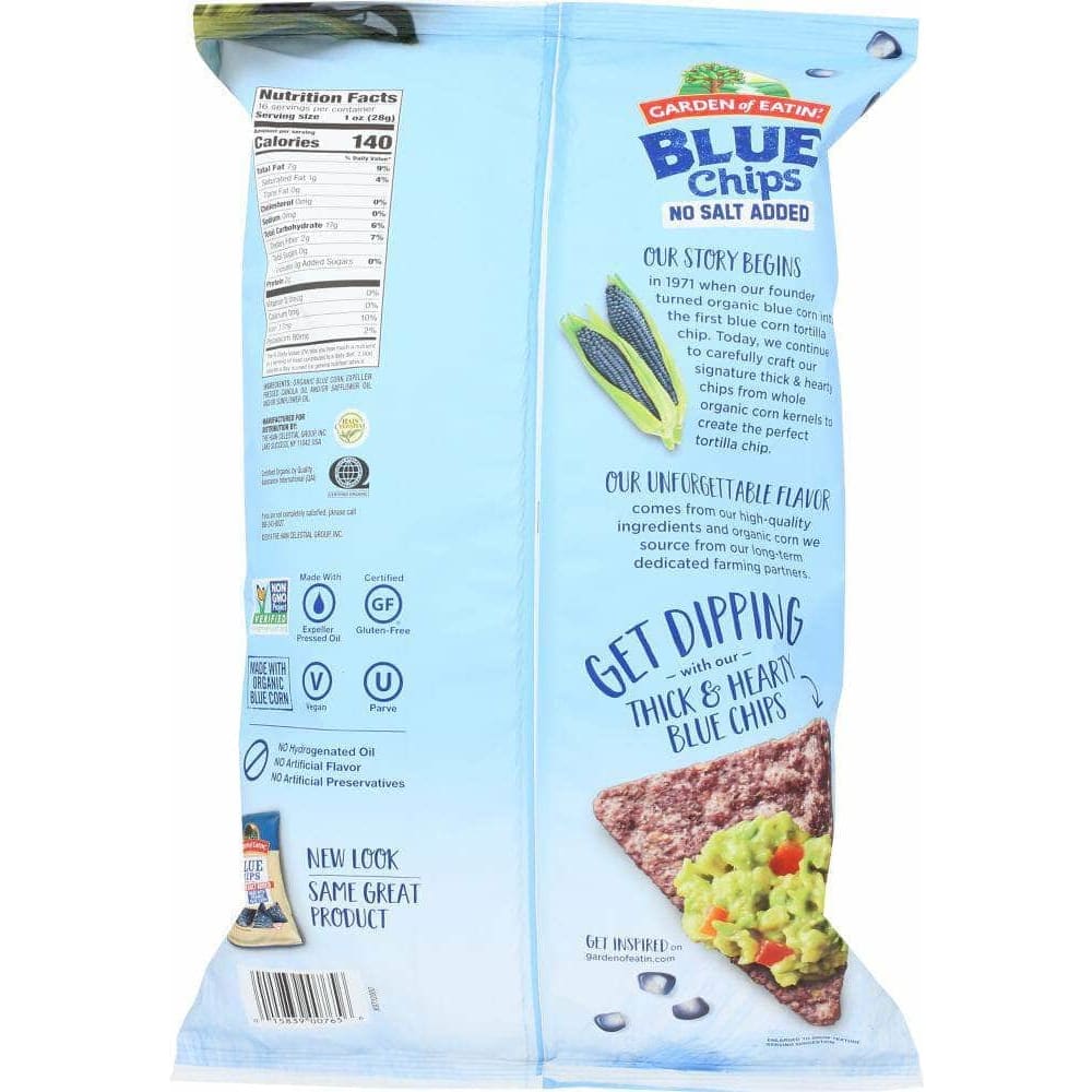 Garden Of Eatin Garden Of Eatin Blue Corn Chips No Salt Added, 16 oz