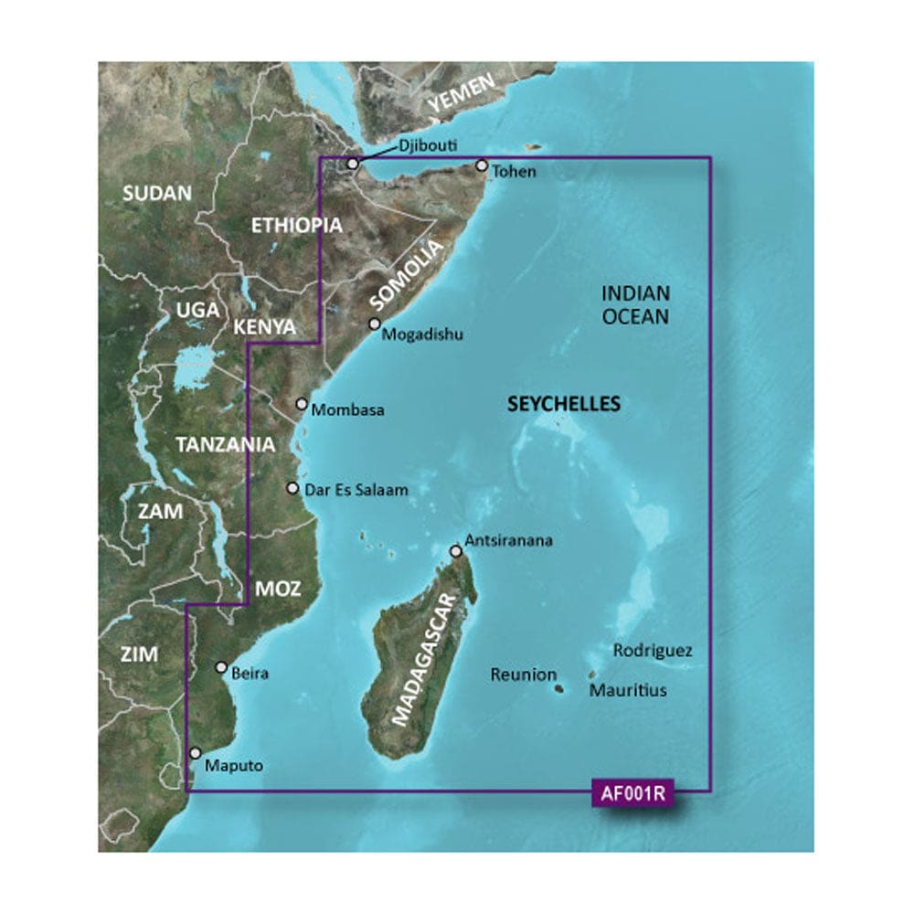 Garmin BlueChart® g3 HD - HXAF001R - Eastern Africa - microSD™/ SD™ - Cartography | Garmin BlueChart Foreign - Garmin