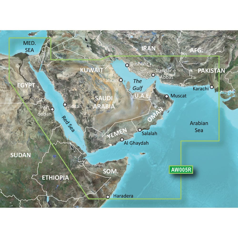 Garmin BlueChart® g3 Vision® HD - VAW005R - The Gulf & Red Sea - microSD™/ SD™ - Cartography | Garmin BlueChart Vision Foreign - Garmin