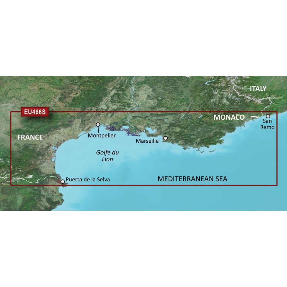 Garmin BlueChart® g3 Vision® HD - VEU466S - Golfe Du Lion to San Remo - microSD™/ SD™ - Cartography | Garmin BlueChart Vision Foreign -