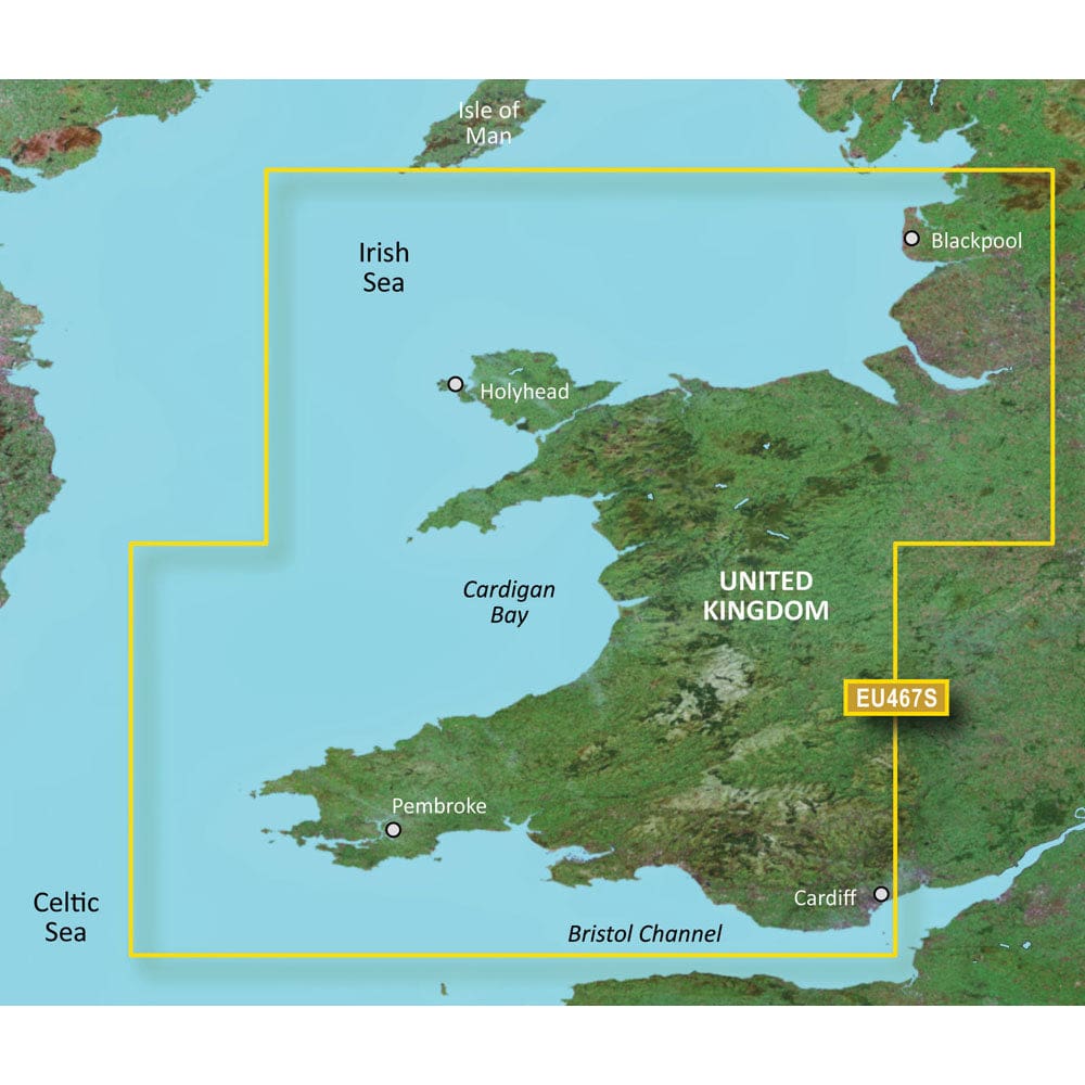 Garmin BlueChart® g3 Vision® HD - VEU467S - Blackpool to Cardiff - microSD™/ SD™ - Cartography | Garmin BlueChart Vision Foreign - Garmin