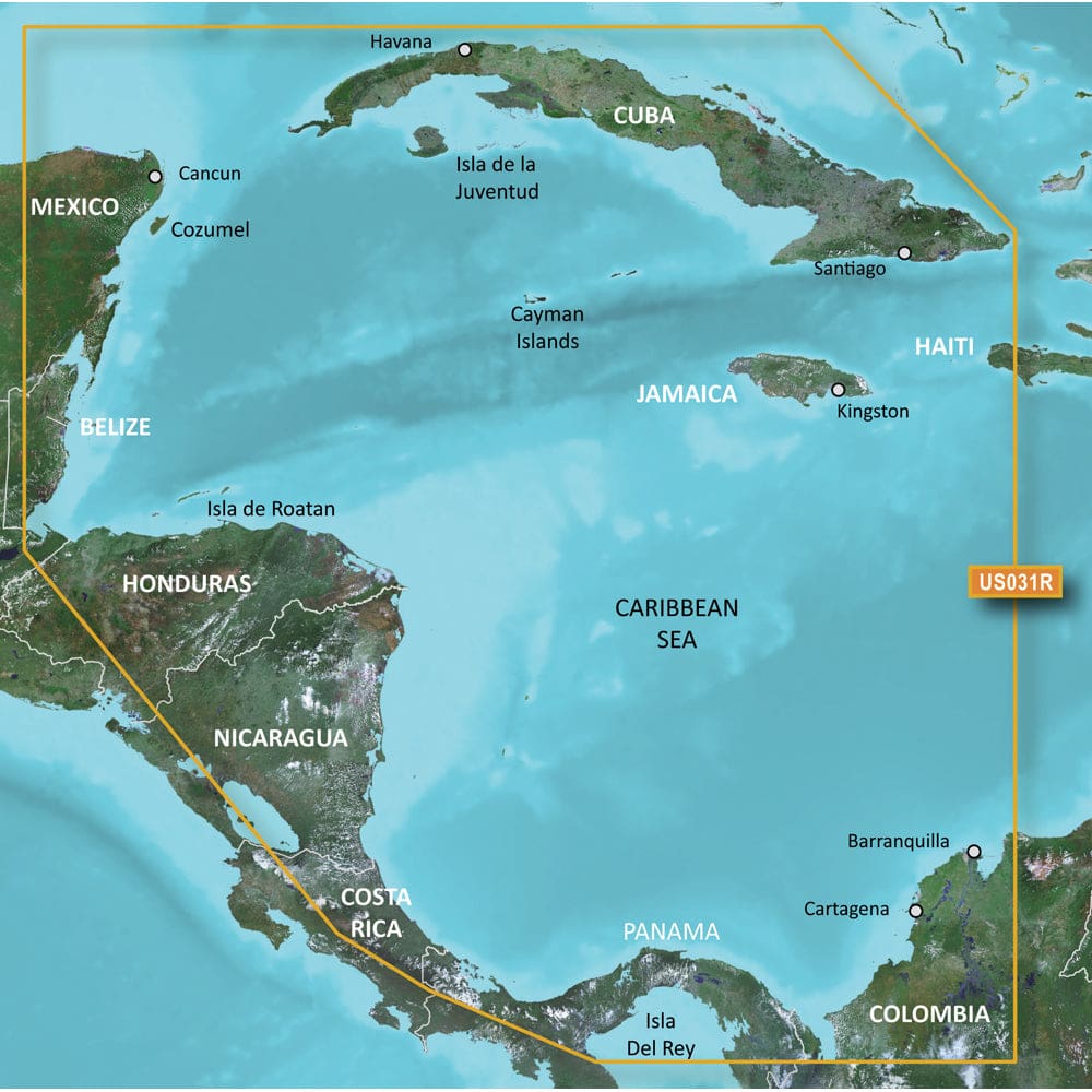 Garmin BlueChart® g3 Vision® HD - VUS031R - Southwest Caribbean - microSD™/ SD™ - Cartography | Garmin BlueChart Vision - Garmin