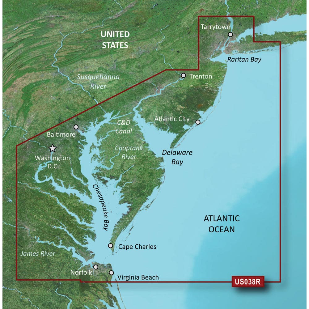 Garmin BlueChart® g3 Vision® HD - VUS038R - New York - Chesapeake - microSD™/ SD™ - Cartography | Garmin BlueChart Vision - Garmin