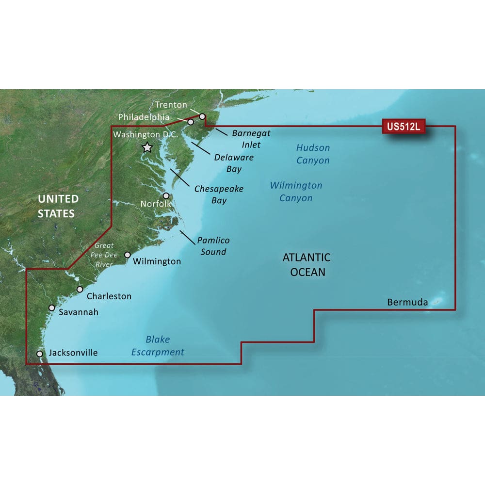 Garmin BlueChart® g3 Vision® HD - VUS512L - Mid-Atlantic - microSD™/ SD™ - Cartography | Garmin BlueChart Vision - Garmin