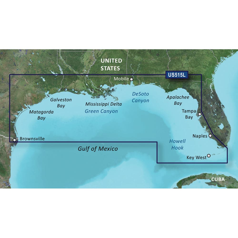 Garmin BlueChart® g3 Vision® HD - VUS515L - Brownsville - Key Largo - microSD™/ SD™ - Cartography | Garmin BlueChart Vision - Garmin