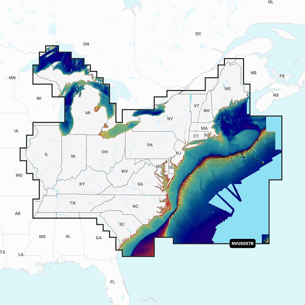 Garmin Navionics Vision+™ NVUS007R U.S. East - Cartography | Garmin Navionics Vision+ - Garmin