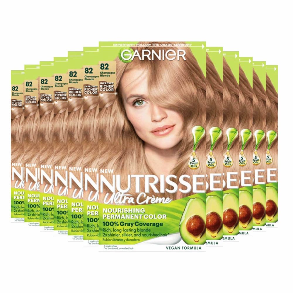 Garnier Nutrisse Nourishing Color Creme - Champagne Blonde (82) - 12 Pack - Hair Styling Products - Garnier