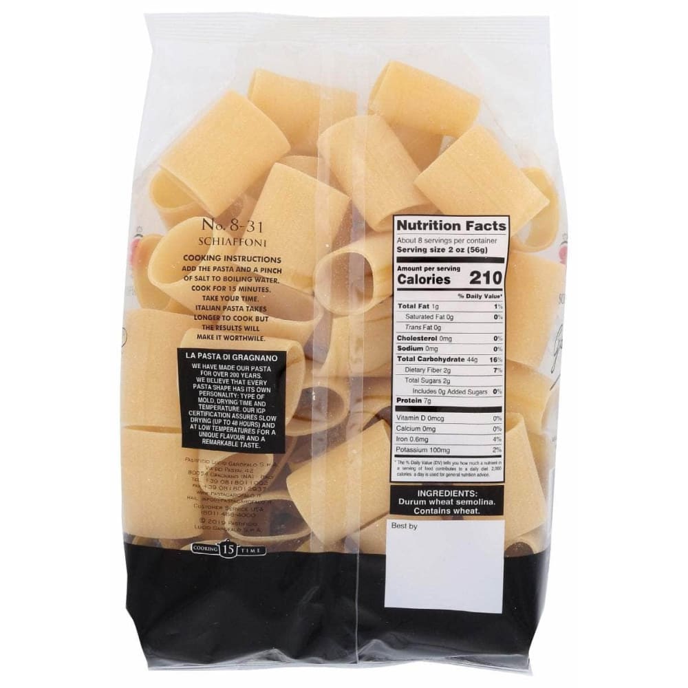 GAROFALO Grocery > Meal Ingredients > Noodles & Pasta GAROFALO Schiaffoni Pasta, 1 lb