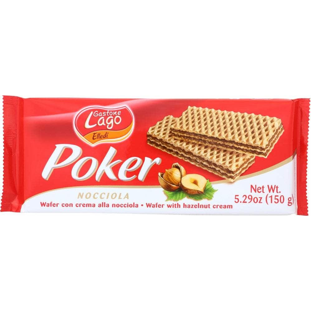 Gastone Lago Gastone Lago Cookie Hazelnut Cream Wafer Poker, 5.29 oz