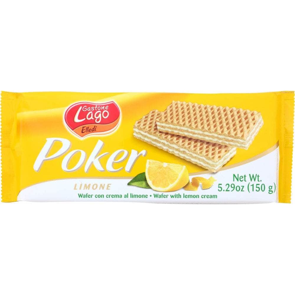 Gastone Lago Gastone Lago Cookie Lemon Cream Wafer Poker, 5.29 oz