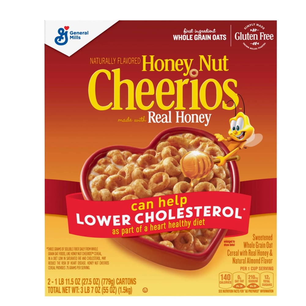 General Mills General Mills Honey Nut Cheerios 55 oz. - Home/Grocery Household & Pet/Canned & Packaged Food/Breakfast Food/Cereal & Oats/ -