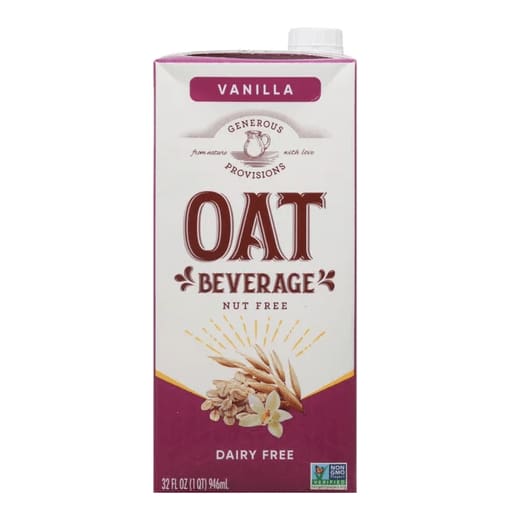 GENEROUS PROVISIONS Grocery > Beverages > Milk GENEROUS PROVISIONS: Oat Beverage Vanilla, 32 fo