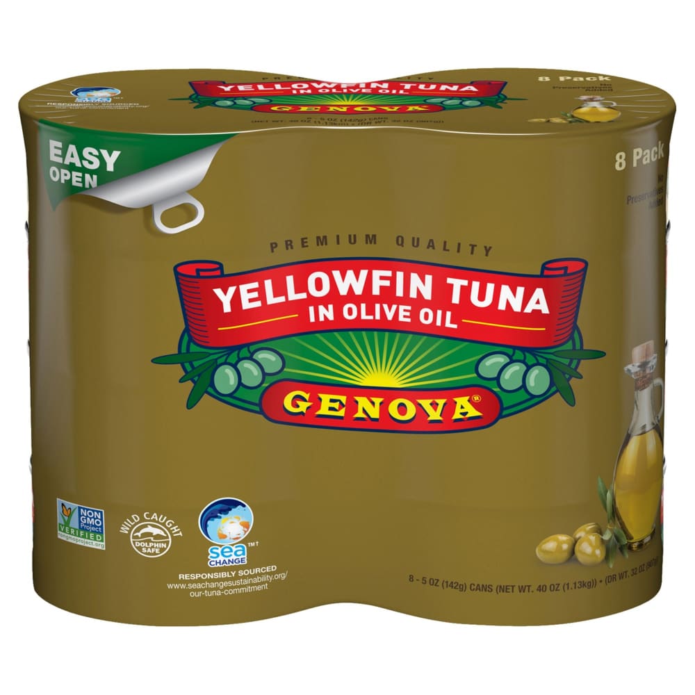 Genova Yellowfin Tuna in Olive Oil 8 pk./5 oz. - Genova