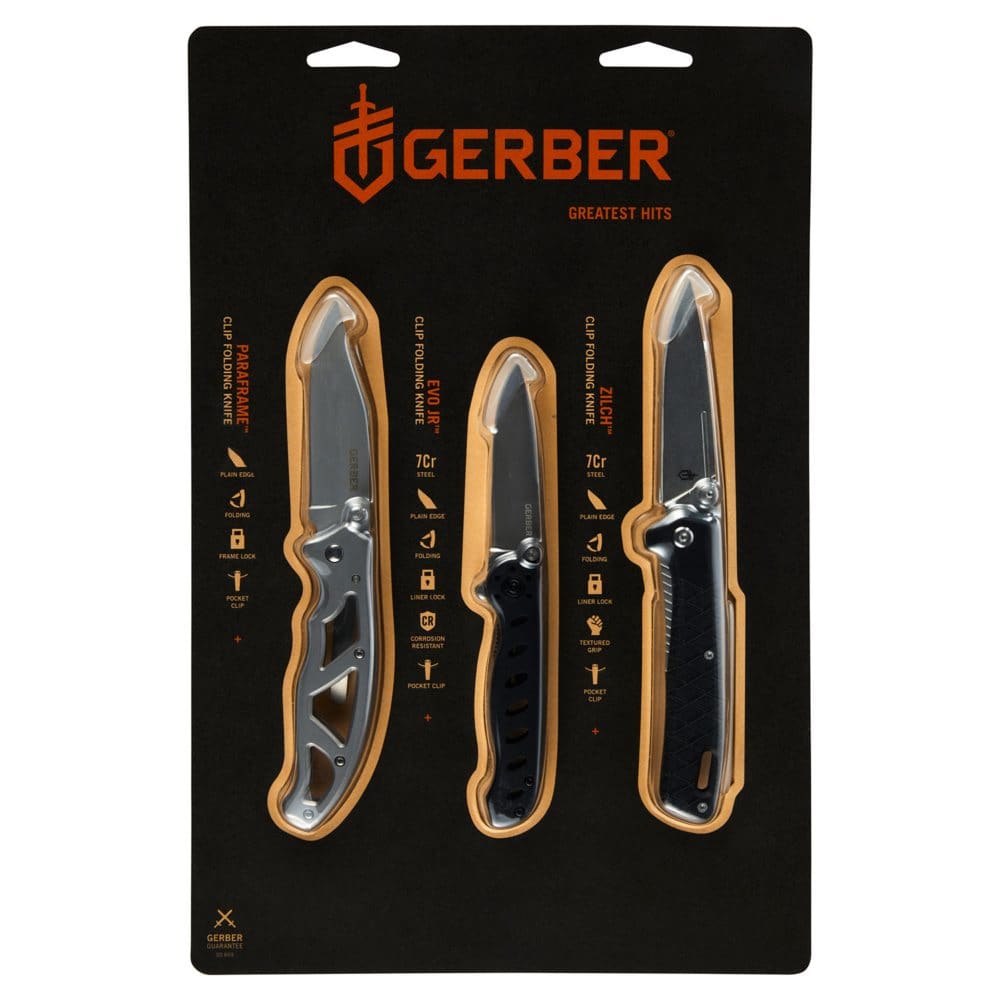 Gerber 3 Piece Folding Knife Set Shelhealth