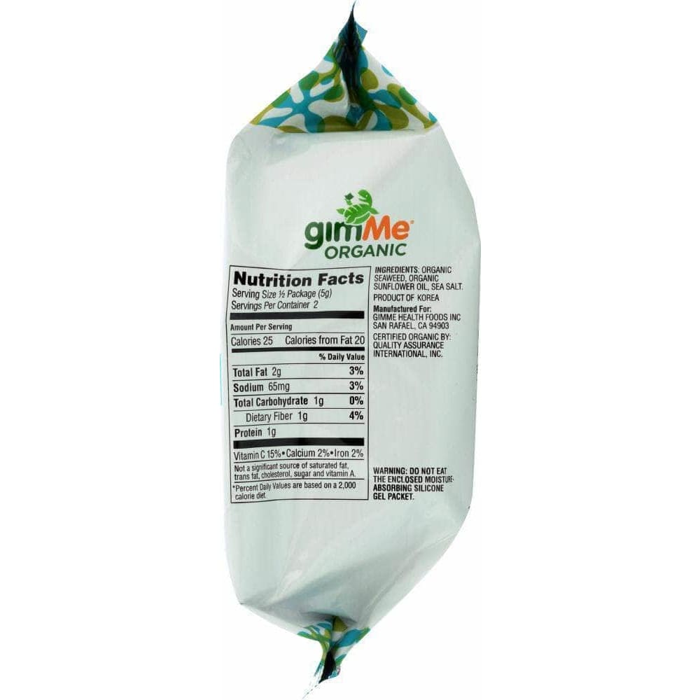 Gimme Snacks Gimme Organic Roasted Seaweed Snacks Sea Salt, 0.35 oz