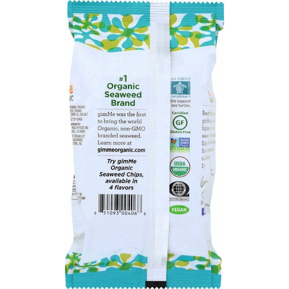 Gimme Snacks Gimme Organic Roasted Seaweed Snacks Sea Salt, 0.35 oz