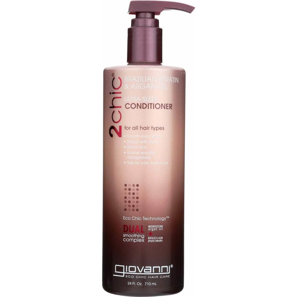 Giovanni Giovanni Cosmetics 2Chic Brazilian Keratin & Argan Oil Ultra Sleek Conditioner, 24 oz