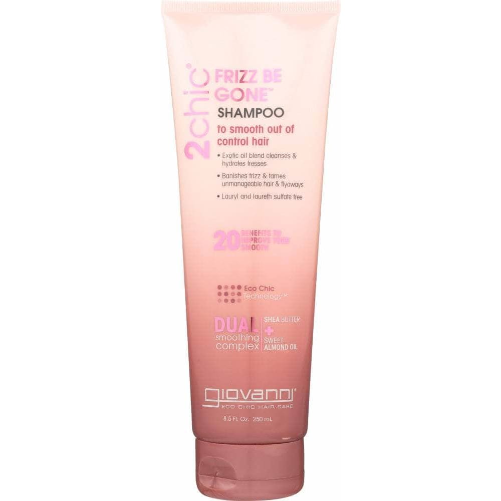 GIOVANNI Giovanni Cosmetics 2Chic Frizz Be Gone Shampoo Shea Butter & Sweet Almond Oil, 8.5 Oz