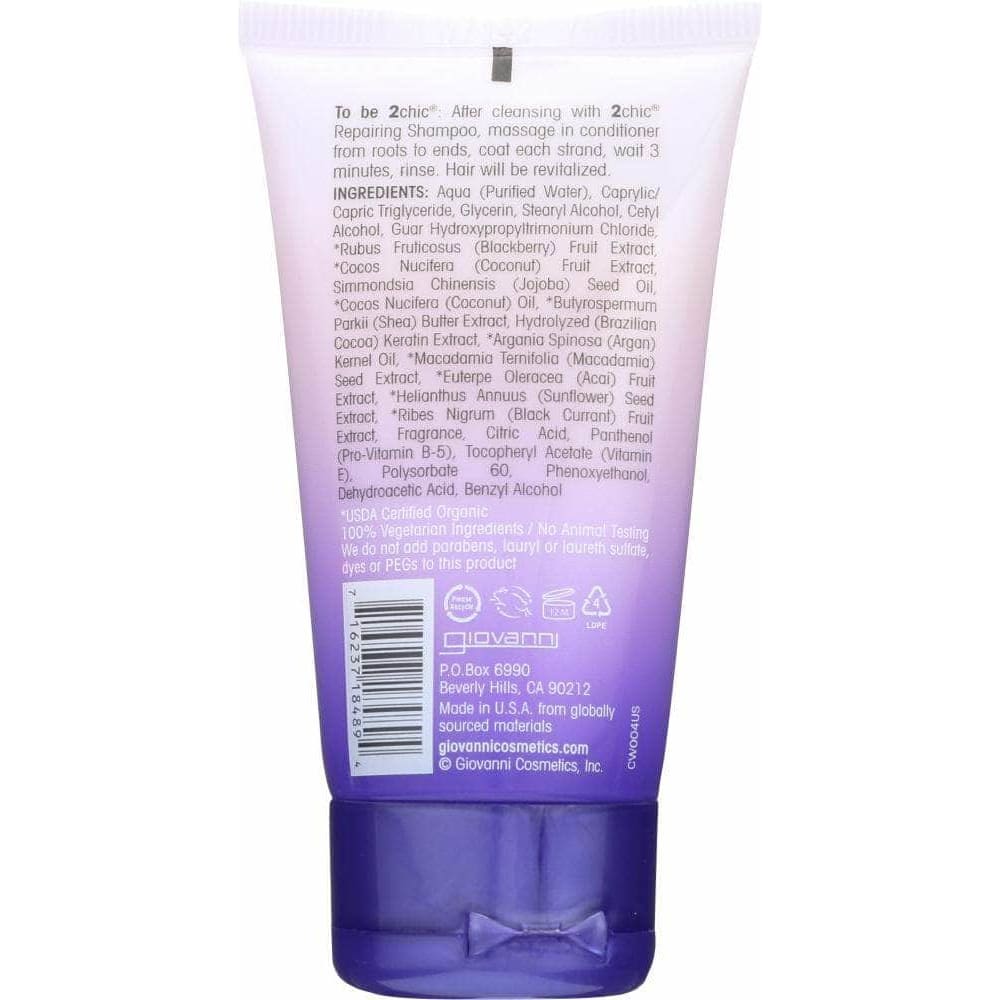 Giovanni Giovanni Cosmetics 2Chic Repairing Conditioner Blackberry & Coconut Milk, 1.5 oz