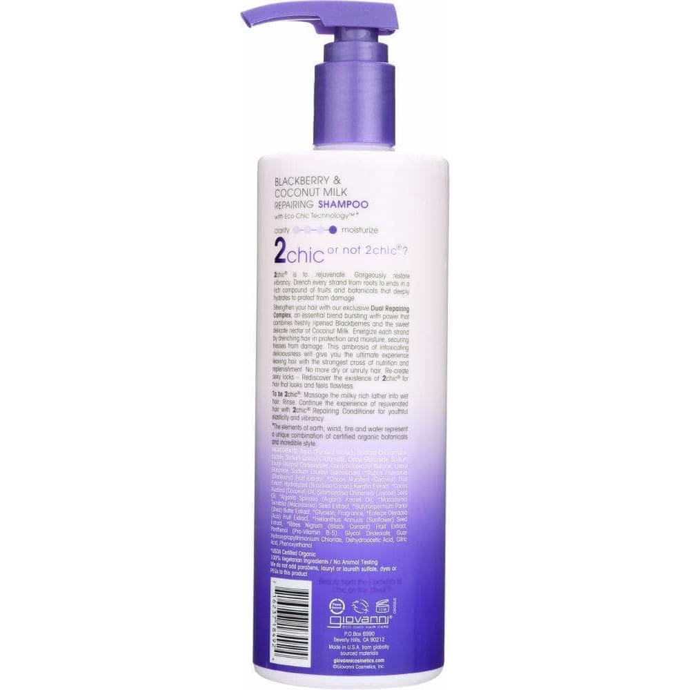 Giovanni Giovanni Cosmetics 2Chic Repairing Shampoo Blackberry & Coconut Milk, 24 oz