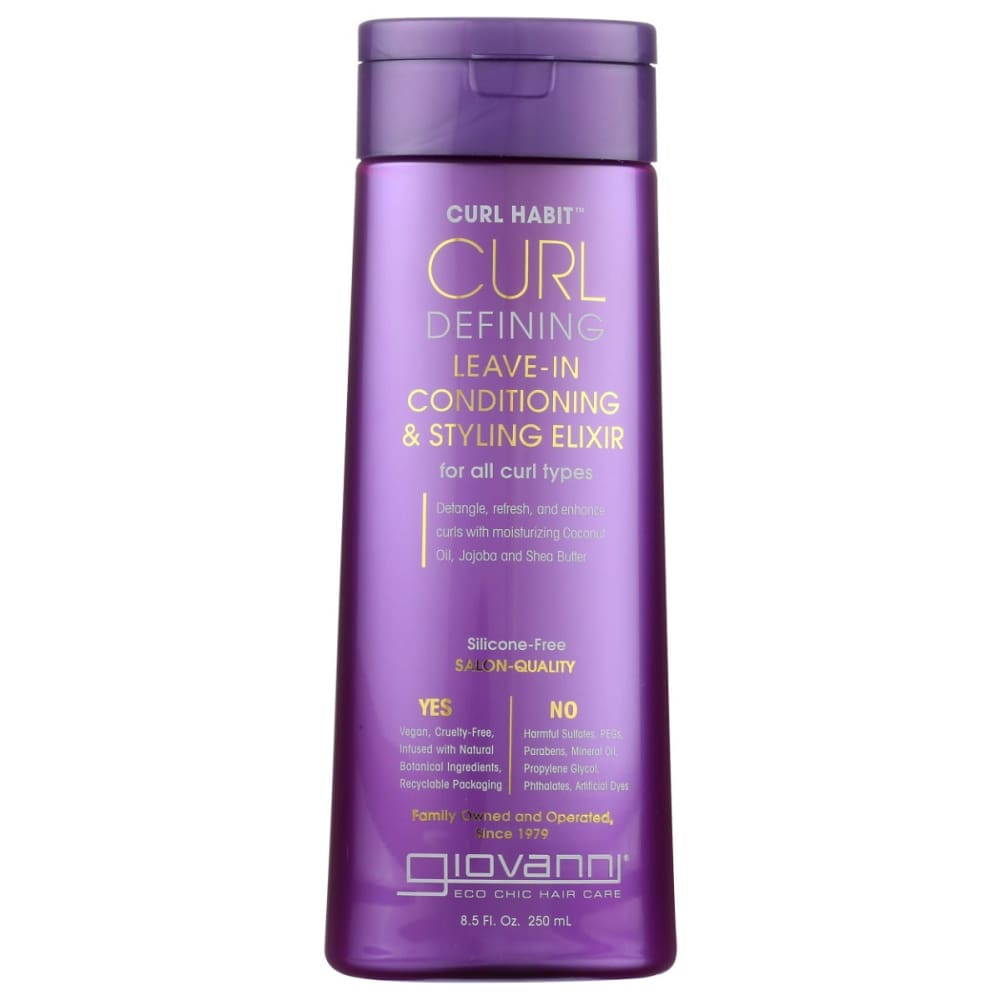 GIOVANNI COSMETICS: Curl Habit Curl Defining Leave In Conditioner 8.5 fo (Pack of 4) - Beauty & Body Care > Hair Care > Hair Styling