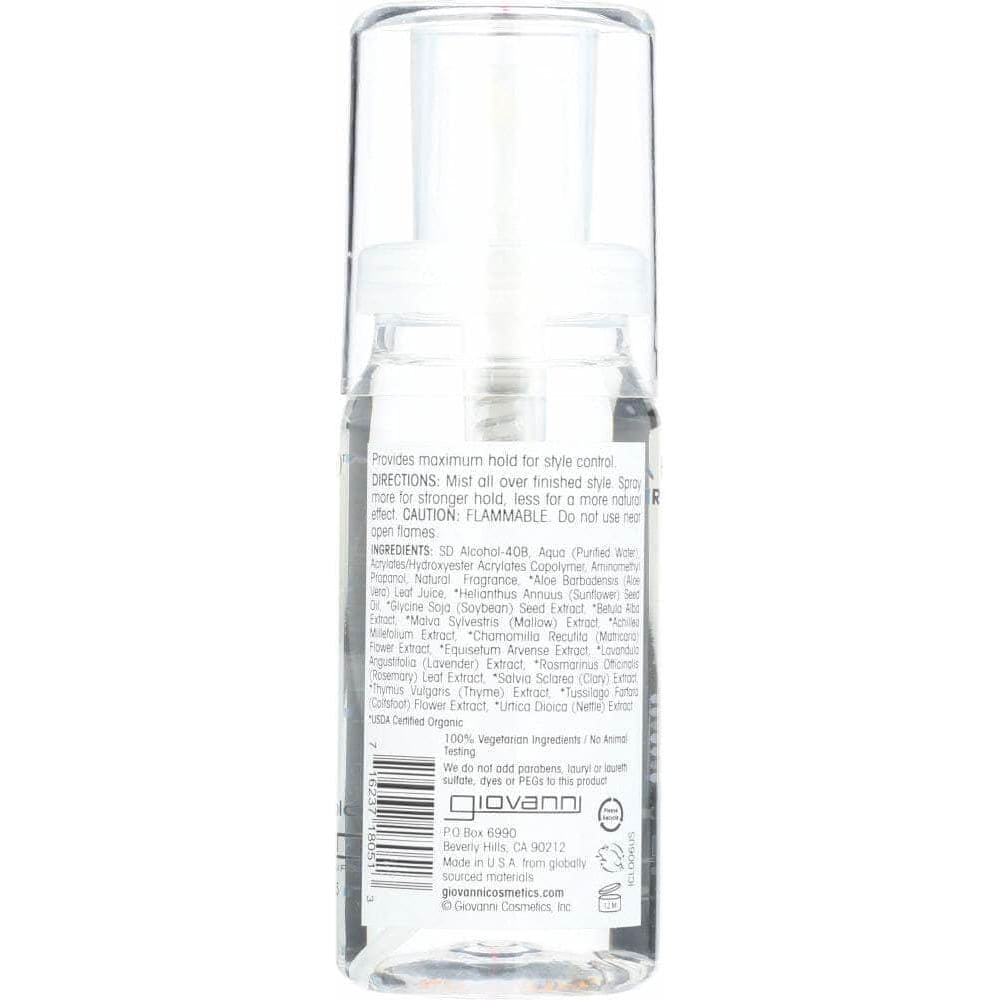 Giovanni Giovanni Cosmetics L.A. Hold Hair Spray, 2.2oz