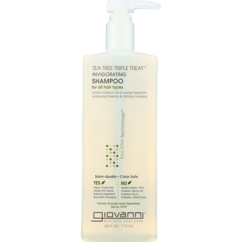 GIOVANNI COSMETICS: Shampoo Tea Tree Triple Treat 24 oz - Beauty & Body Care > Hair Care > Shampoo & Shampoo Combinations - GIOVANNI