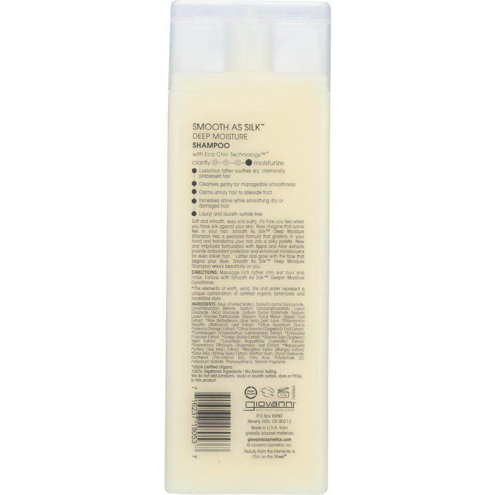 Giovanni Giovanni Cosmetics Smooth As Silk Deep Moisture Organic Shampoo, 8.5 oz