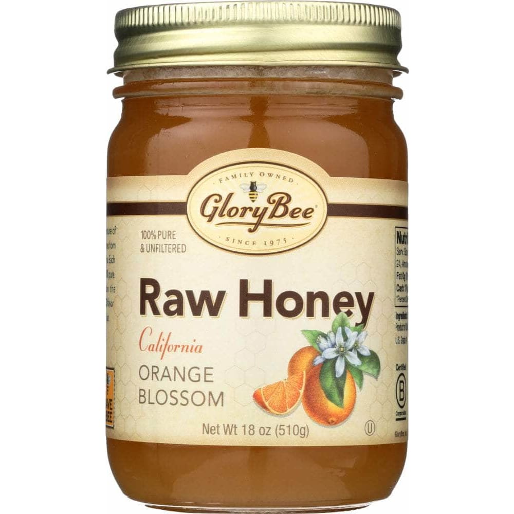 Glory Bee Glory Bee Raw Orange Blossom Honey Jar, 18oz