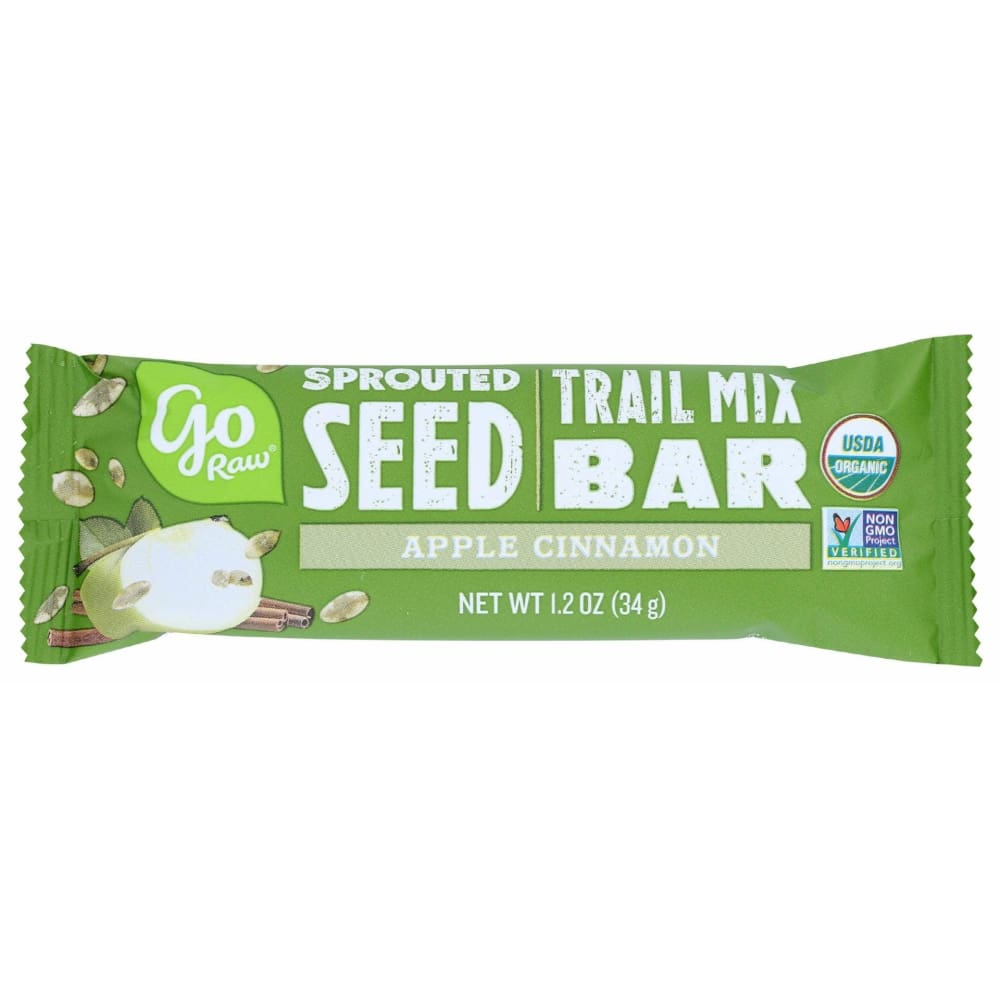 GO RAW GO RAW Apple Cinnamon Sprouted Trail Mix Bar, 1.2 oz