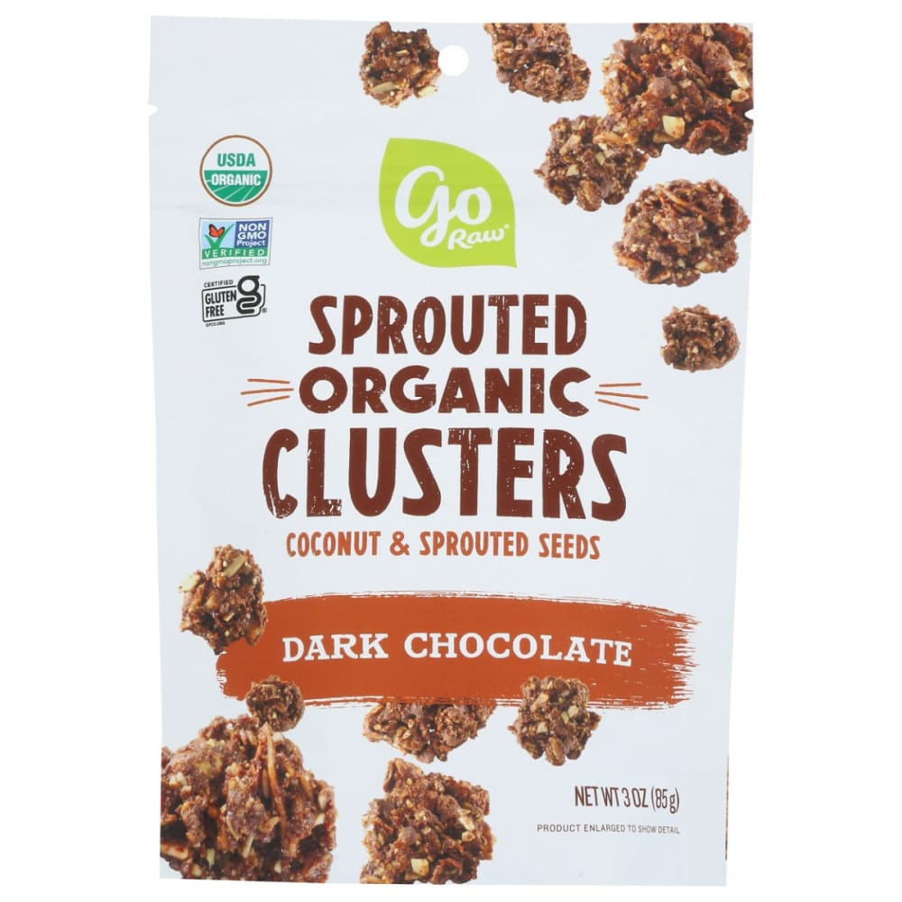 GO RAW: Clusters Chocolate Dark 3 OZ (Pack of 5) - Breakfast > Breakfast Foods - GO RAW