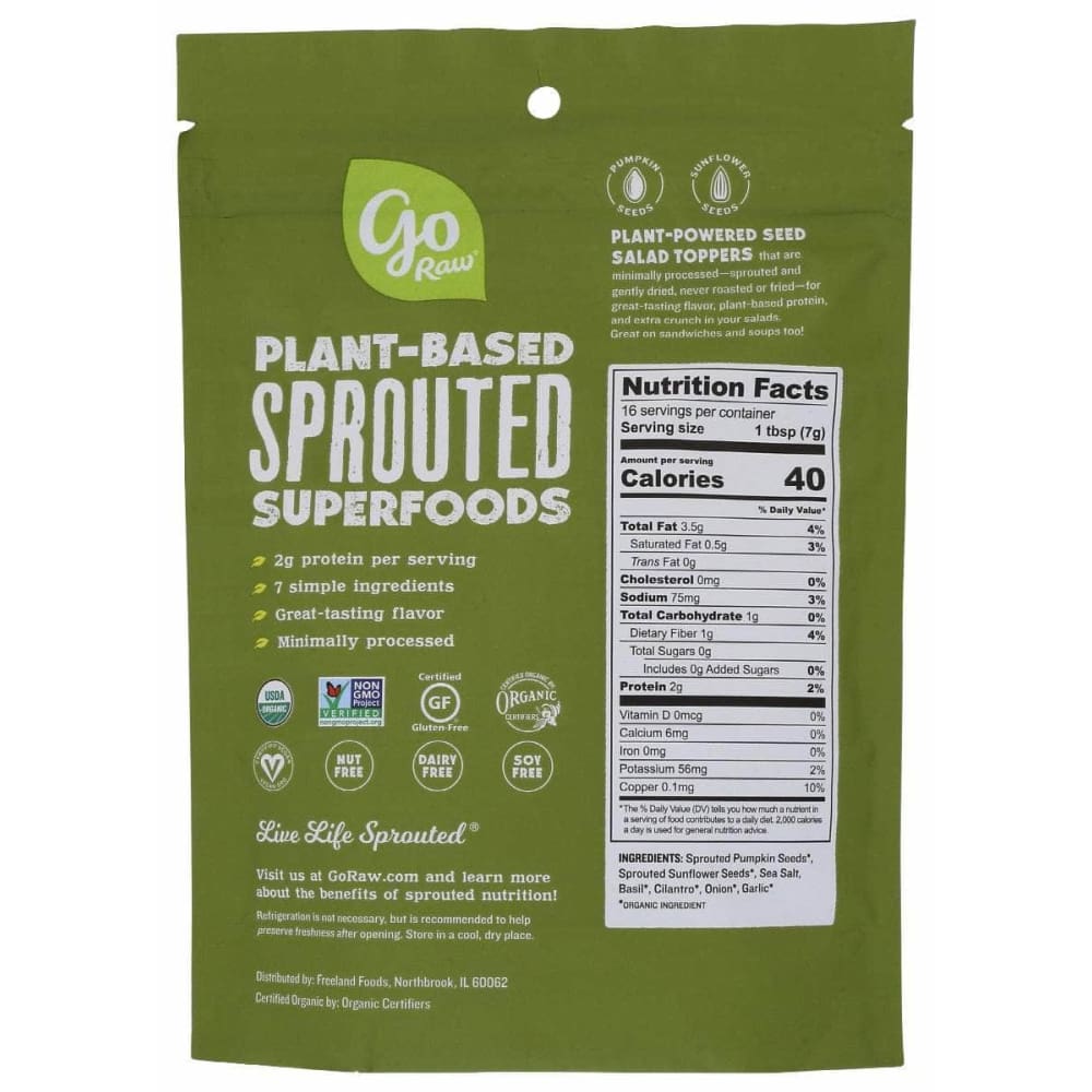 GO RAW Grocery > Snacks > Nuts > Seeds GO RAW Italian Herb Sprouted Salad Toppers, 4 oz