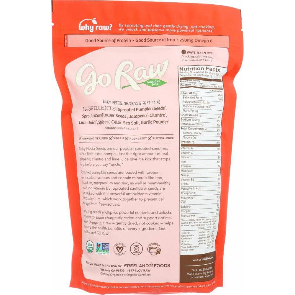 Go Raw Go Raw Organic Spicy Seed Mix, 16 oz