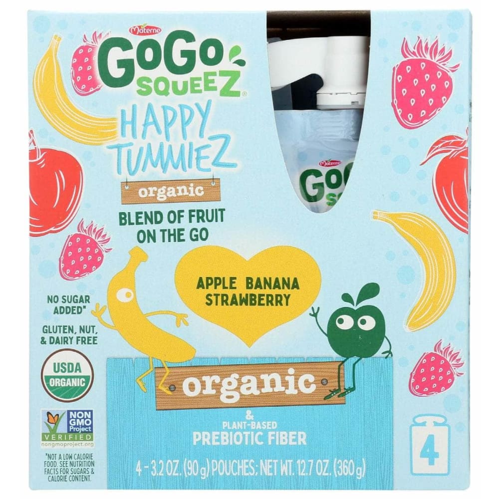 GOGO SQUEEZ GOGO SQUEEZ Happy Tummiez Ban 4Pk Prb, 12.8 oz