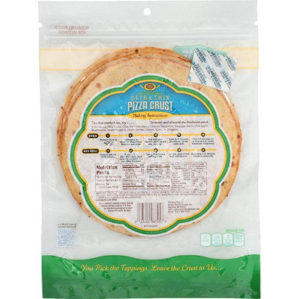 Golden Home Golden Home 100% Whole Grain Ultra Thin Pizza Crust 7-Inch, 8.75 oz