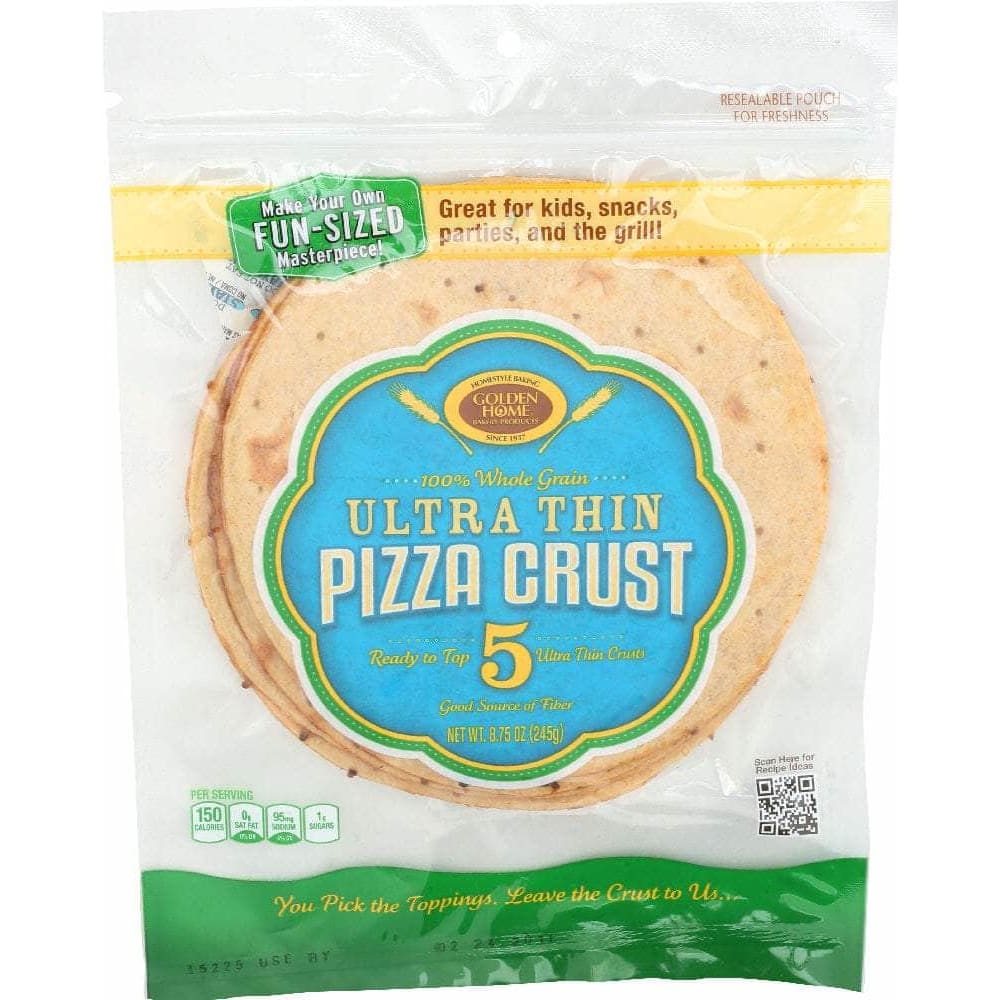 Golden Home Golden Home 100% Whole Grain Ultra Thin Pizza Crust 7-Inch, 8.75 oz