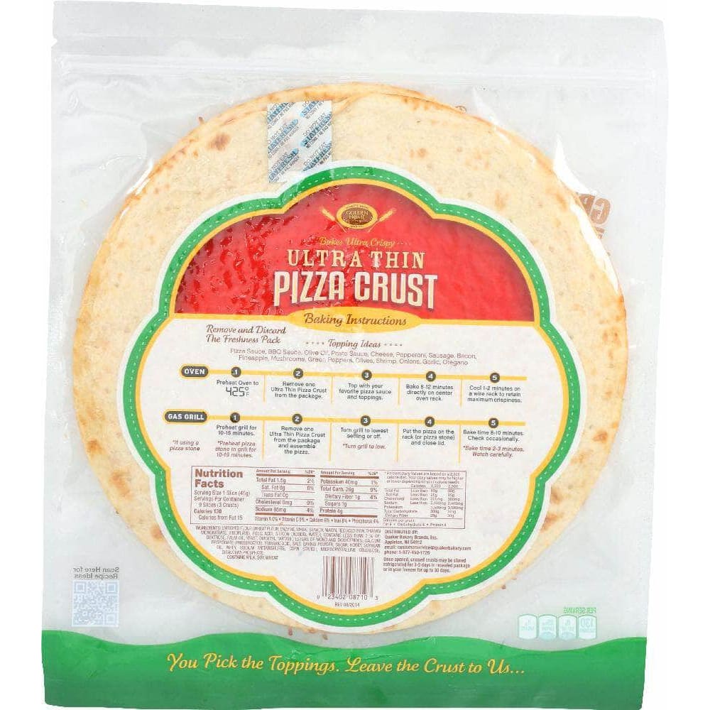 Golden Home Golden Home Ultra Crispy and Ultra Thin Pizza Crust 12-Inch, 14.25 oz