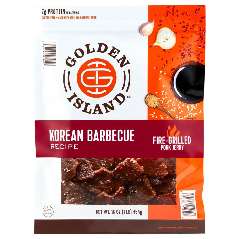 Golden Island Korean Barbecue Pork Jerky (16 oz.) - Jerky & Meat Snacks - Golden