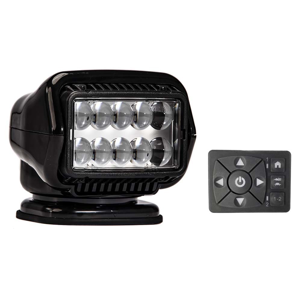 Golight Stryker ST Series Permanent Mount Black 12V LED w/ Hard Wired Dash Mount Remote - Lighting | Search Lights - Golight