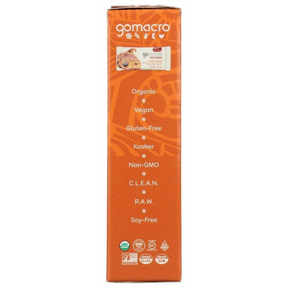 GOMACRO Grocery > Snacks > Cookies > Bars Granola & Snack GOMACRO: Bar Dbl Choc Pb Chip 4Ct, 9.2 oz